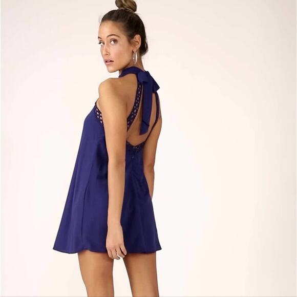Lulus Any Sway, Shape, or Form Navy Halter Dress - Picture 3 of 8